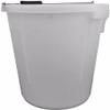 25L White Strong Round Plastic Bucket with Depth Gauge & Metal Handle - Plasterers, Car Wash, Paint Pail & Storage Container for Home & Garden view 4