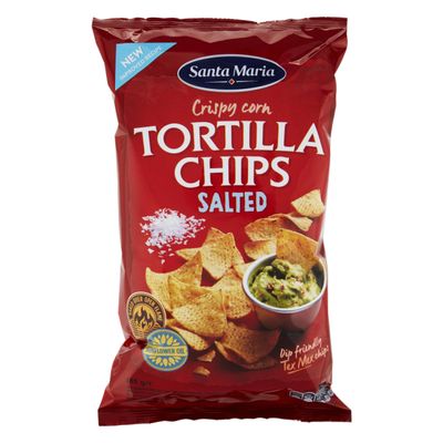 Santa Maria Salted Tortilla Chips, 185 g (Pack of 15)
