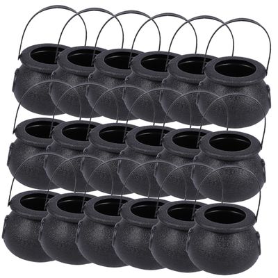 Zerodeko 18pcs Candy Bucket Props Halloween Party Favors Small Portable Halloween Basket for Boys and Girls Trick Treat Supplies