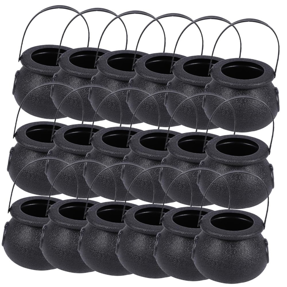 Zerodeko 18pcs Candy Bucket Props Halloween Party Favors Small Portable Halloween Basket for Boys and Girls Trick Treat Supplies