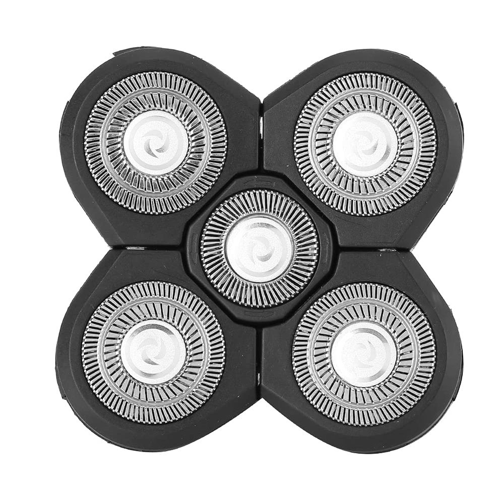 5 Head Replacement Blade for Pitbull Universal Electric Beard Shaver Replacement Head 5 Blade Rotating Head Trimmers Accessory Spare Shaver Head (Spare 5