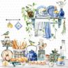 20 Napkins Food & Drink Blue Tits in Kitchen Table Decoration Paper Napkins with Motif Also for Decoupage and Decoupage 33 x 33 cm view 1