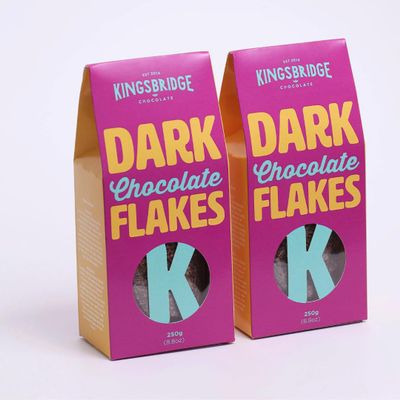Kingsbridge Hot Chocolate Flakes (55% Premium Dark Chocolate - 2 x 250g) - Luxury Dark Choc Flakes For Making Drinking Chocolate - Rich, Creamy & Intense Hot Choc - Enjoy Hot Or Cold