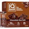 IQBAR Brain and Body Clean Plant Protein Bars - Chocolate Sea Salt - 12 Bars - Keto, Vegan, High Fiber, Gluten and Dairy Free, Low Sugar Snack with Nutrients for Focus, Energy, Meal Replacement view 1