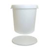 25L Litre White Bucket Fermentation Chemicals Brew Buckets Storage Container Tubs Cleaning Bucket Paint Pail Bucket Plasterers Bucket -Home Garden (Bucket with Tamper Evident Lid) view 1