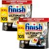 Finish Dishwasher Tablet, Ultimate Plus Infinity Shine, 210 Tabs (105 x 2pck), Lemon Sparkle, Tough on Grease, Our Most Intensive Clean & Shine, Effective for Short Eco Cycle view 1