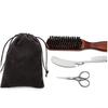 Housoutil Beard Care Kit Beard Brush Set Comb Trimmer Men Catches Trimmings Portable view 1