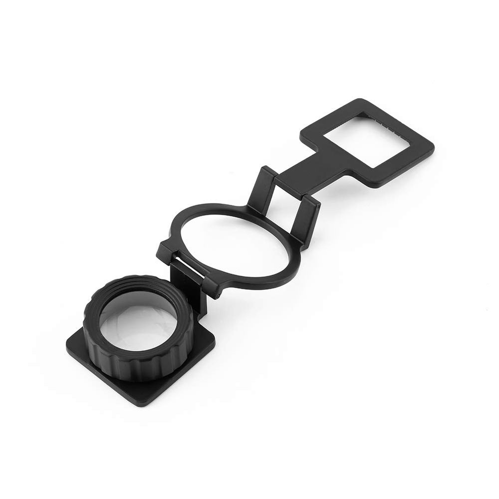 15X Foldable Magnifier Stand with Scale, Portable Metal Frame Lens Loupe for Close-up View