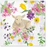 20 Napkins Animal Motifs Lamb on Fresh Flowers as Table Decoration Paper Napkins with Motif Also for Decoupage and Decoupage 33 x 33 cm view 1