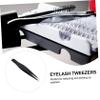 DOITOOL 18pcs Stainless Steel Eyelash Tweezers for False Eyelashes Professional Makeup Tool Curved Tip Eyebrow Tweezers view 2