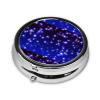 Bright Stars Round Pill Box, Cute Small Pill Box, Mini Pill Box, Round Metal Pill Box, Travel Pill Box view 2