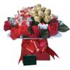 Chocolate Ferero Bouquet Lindor Hamper Sweets Candy Cadbury Birthday Wedding Roses Flowers (Medium, Chocolate) view 1