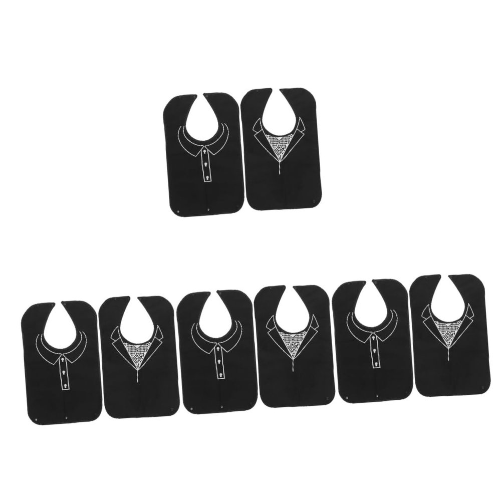 CLISPEED 8pcs Adult Bibs for Elderly Reusable Dinner Bib for Women Household Clothing Protector for Adults Clothes Protectors for Seniors