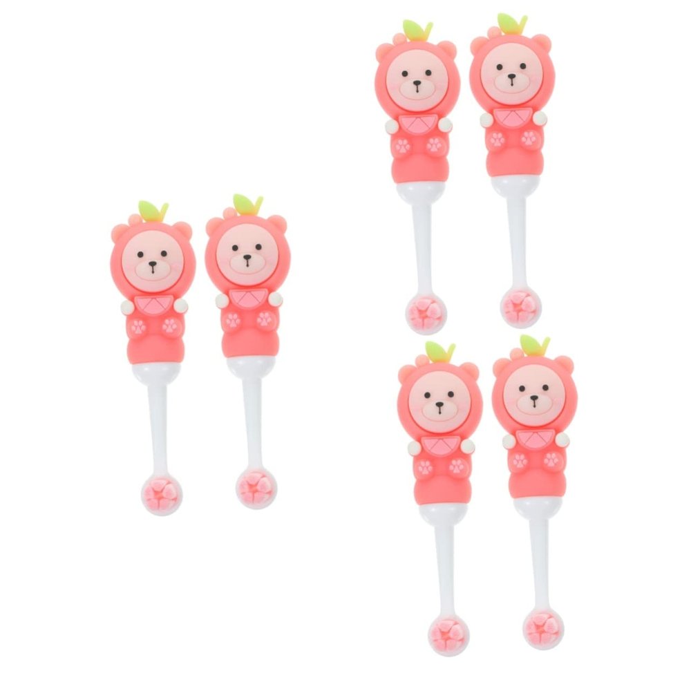 PartyKindom 6pcs Cute Bear Soft Bristle Boys and Girls Toothbrush for Boy Girl Manual for Age