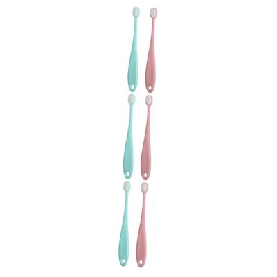 GLEAVI 6pcs Boy Girl Toothbrush Material Sensory Brush for Year Old Boy Girl Easy Wall Hanging Tooth Cleaner