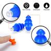 1Pair Orange Portable Silica Gel Ear Plugs Noise Canceling Earplugs with Mini Aluminum Carrying Case for Sleeping, Studying view 3