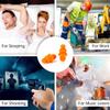 1Pair Orange Portable Silica Gel Ear Plugs Noise Canceling Earplugs with Mini Aluminum Carrying Case for Sleeping, Studying view 4