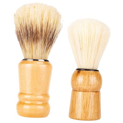 Angoily 4pcs Shaving Brush for Men Wood Handle for Beard and Moustache Grooming Father's Day