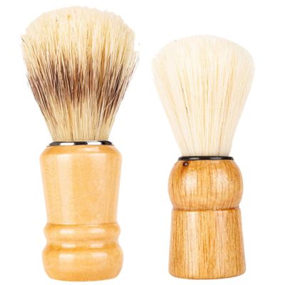 Angoily 6pcs Shave Brush for Mens Shaving Beard Brush Wood Handle for Father's Day Gifts for Men