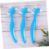 GLEAVI 6pcs Denture Brush Double Sided for False Teeth Cleaning Denture Slip Handle for Home Use view 4