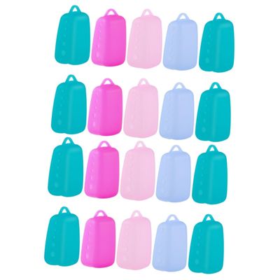 GLEAVI 20pcs Silicone Toothbrush Head Cover Protector Toothbrush Cover for Travel Keeps Clean and Hygienic During Outdoor Trips Easy to Use Cap Random Color