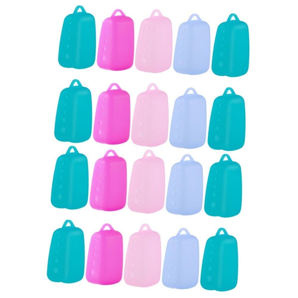GLEAVI 20pcs Silicone Toothbrush Head Cover Protector Toothbrush Cover for Travel Keeps Clean and Hygienic During Outdoor Trips Easy to Use Cap Random Color
