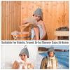 RIYAN 6Pcs Sauna Hat Felt Bath Hat Protection Absorbent Sauna Cap for Sauna Shower Bath Steam Room Parts Accessories view 4
