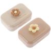 Healeved 2sets Portable Lens Box Cute Holder Storage Case for Travel Leak Design for Daily Use Includes Stylish Cases Tea view 1