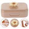 Healeved 2sets Portable Lens Box Cute Holder Storage Case for Travel Leak Design for Daily Use Includes Stylish Cases Tea view 2
