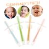 HAPINARY Silicone Baby Toothbrush 4Pcs with Suction Base Safe Soft Bristles for Infant Oral Care and Gum Massage view 3