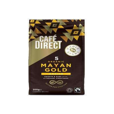 Caf Direct Mayan Gold Mexico Organic Fairtrade Whole Bean Coffee 200 g