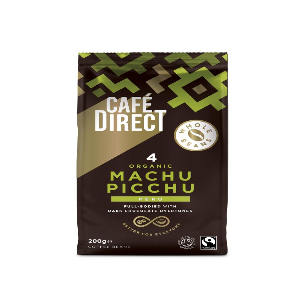 Caf Direct Fairtrade Machu Picchu Whole Bean Arabica Coffee 200 g