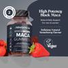 Maca Root Gummies - High Strength Alternative to Maca Powder & Maca Capsules - 2000mg - Made from 100% Peruvian Maca Root Powder with L-Arginine, Vitamin B12 & B6-60 Count - Novomins view 2