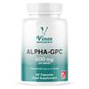 Vinco Alpha GPC 600mg in One Capsule - 60 Capsules = 60 True Servings - Pure Choline Supplement - Nootropic for Brain Support, Focus, Memory, Motivation & Energy - Alpha GPC Rich - Made in The UK view 1
