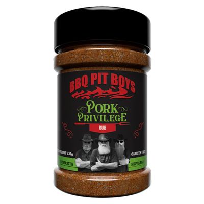 Angus & Oink | BBQ Pit Boys Pork Privilege Rub | All-Purpose Pork Seasoning with Mild Kick | Perfect for Ribs, Pulled Pork, Chops & More | Meat Rubs and Seasoning | 230g