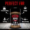Angus & Oink | BBQ Pit Boys SPG Rub | Classic Salt Pepper Garlic All-Purpose BBQ Seasoning | Perfect for Meat, Fish, Veg & More | Vegan Friendly & Gluten-Free | 220g view 3