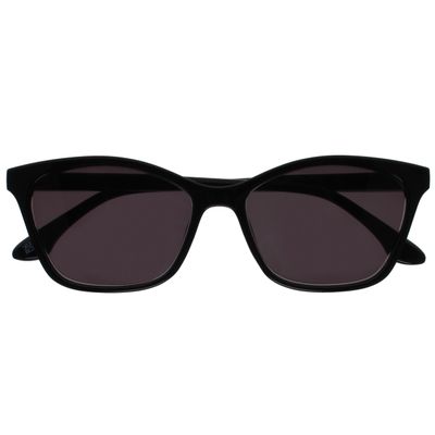 OPULIZE KAT Reading Sunglasses - Cat-Eye Frame - Black - Men & Women - Spring Hinges - S59-1 - +3.50