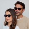 OPULIZE KAT Reading Sunglasses - Cat-Eye Frame - Black - Men & Women - Spring Hinges - S59-1 - +3.50 view 3