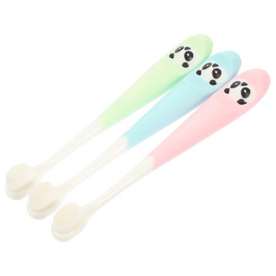 PartyKindom 3pcs Boys and Girls Travel Toothbrush Silicone Brush Handle Comfortable Boy Girl Teeth Cleaning Tool for Age Daily Use Random Color