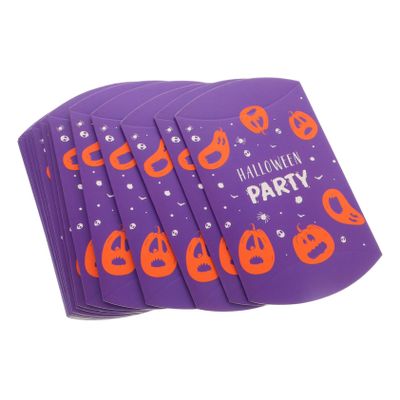 VILLCASE 20pcs Halloween Party Candy Boxes Pillow Shaped Paper Storage Box Unique Design