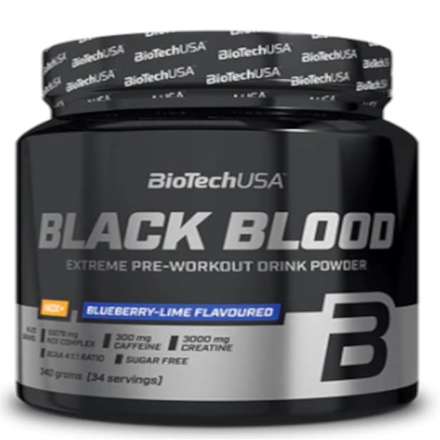 BioTechUSA Black Blood NOX+, Blueberry-Lime (EAN 5999076253777) - 340g