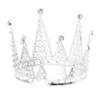 Ipetboom Delicate Pearl Cake Crown Topper Silver Alloy Tiara for Birthday Party Baking Cake Ornament Elegant Pearl Decor Child Hair Accessory Photography Prop view 1