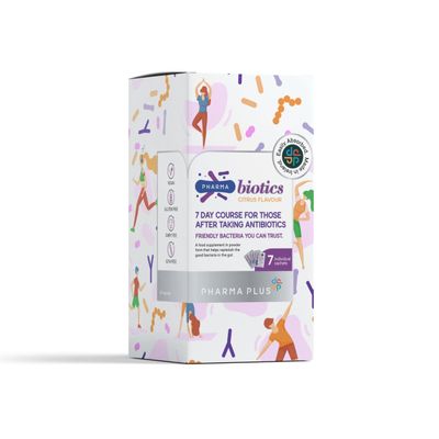 Pharma Plus PharmaBiotic | 7 Citrus Flavoured Powder Sachets Probiotics for After Antibiotics