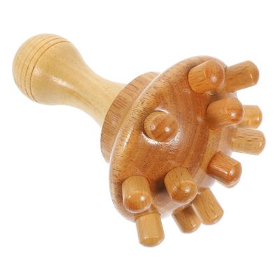 Mobestech Wooden Scalp Massage Comb with Wide Tooth Acupoint Massage Tool, Mushroom Head Massager for Meridian Relaxation and Stress Relief, Natural Sandalwood Handle for Home and Travel