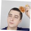 Mobestech Wooden Scalp Massage Comb with Wide Tooth Acupoint Massage Tool, Mushroom Head Massager for Meridian Relaxation and Stress Relief, Natural Sandalwood Handle for Home and Travel view 2