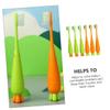 Angoily 6pcs Carrot Toothbrush for Boys and Girls Soft Bristle Boy Girl Toothbrush Teeth Brush view 4