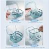Denture Box with Cleaner Set | Retainer Case for Mouthguards, False Teeth, Invisalign, Retainers | Denture Case Kit for Cleaning and Storage - Perfect for Dentures, Retainers, and More view 2