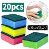 20 Pack Multicoloured Sponge Scourers Dual-Sided Cleaning Sponges for Dishes, Pots and Pans, Kitchen Scouring Pads view 3