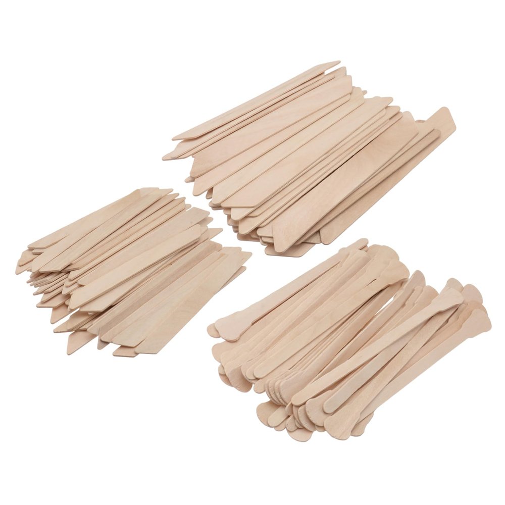 Beavorty 150pcs Hair Removal Wax Strips Wooden Hair Remover Stick Wax Applicator