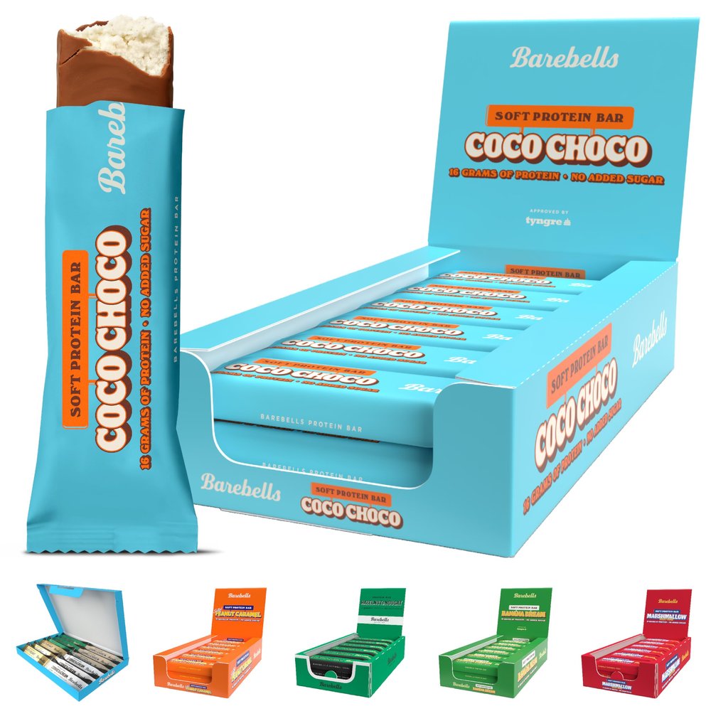 Barebells Protein Bars - 12 Count, 16g High Protein Treats  Sugar Free Chocolate Nutrition Bar, Low Carb  On The Go Breakfast or Post-Workout Snack (Coco Choco)